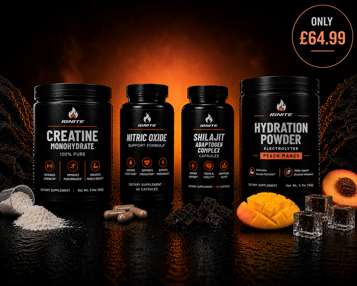 Ignite Performance Stack inc (Peach Mango Hydration)